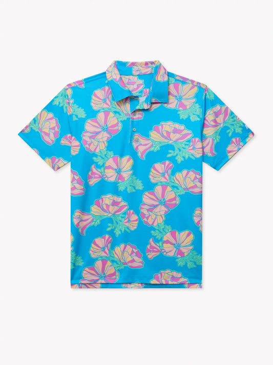 The Great Grand Poppy (Performance Polo)- Blue