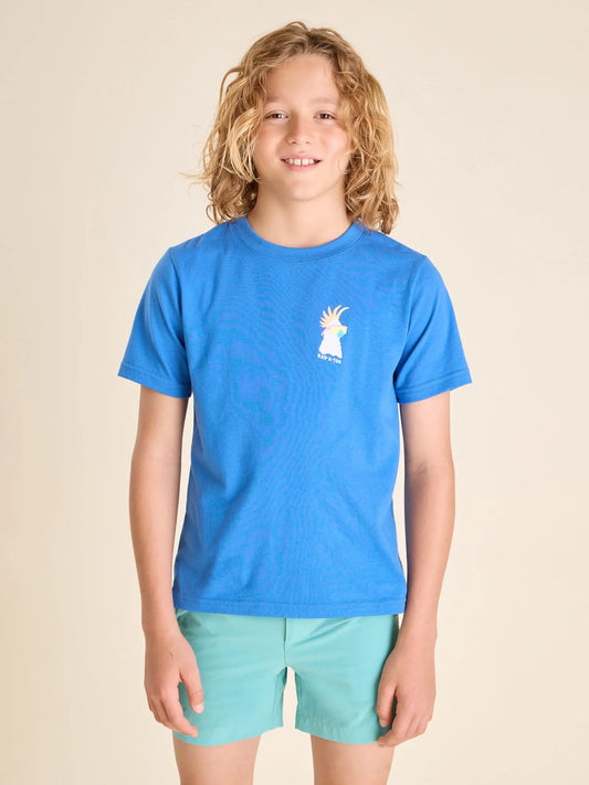 The Cool Rooster (Boys Non Pocket T-Shirt) - Royal Blue