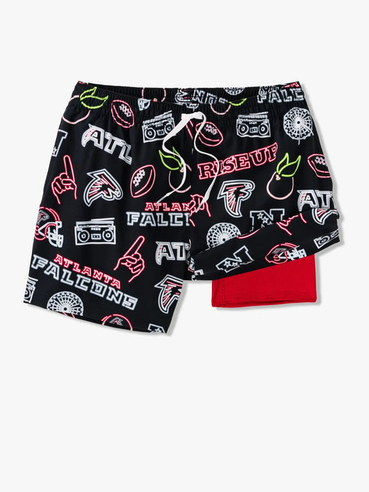 The Neon Falcons 5.5" (NFL Classic Lined Swim Trunks)