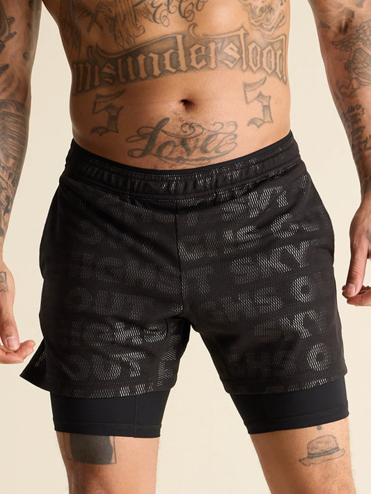 The Black Read All About Its 5.5" (Mesh Training Short)