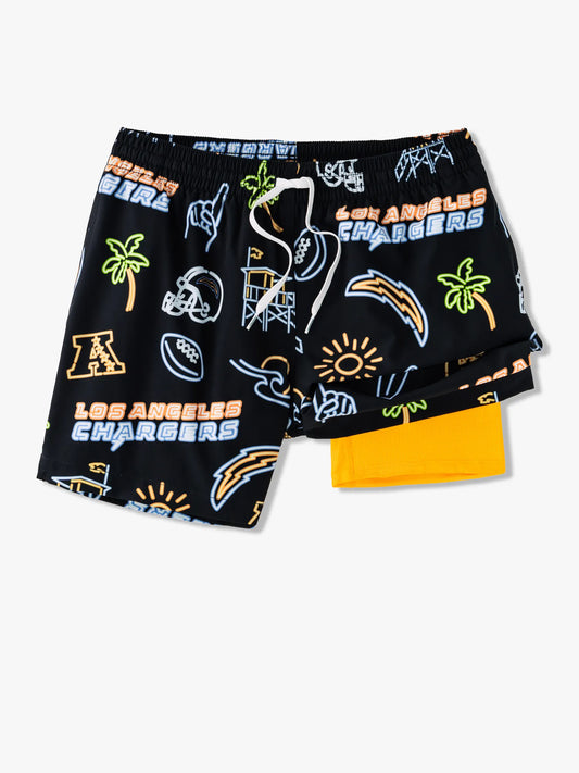 The Neon Chargers 5.5" (NFL Classic Lined Swim Trunks)