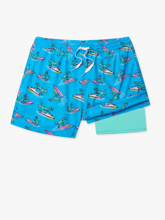 The Fossil Fuels (Boys Lined Swim Trunk)- Blue