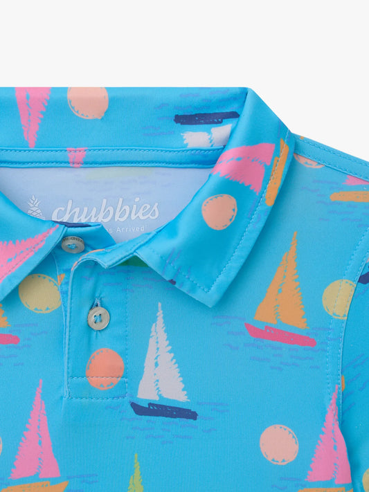 The Lil Come Sail Away (Toddler Performance Polo)- Light Blue