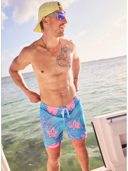 The Baja Breezies 5.5" (Classic Lined Swim Trunks)- Blue