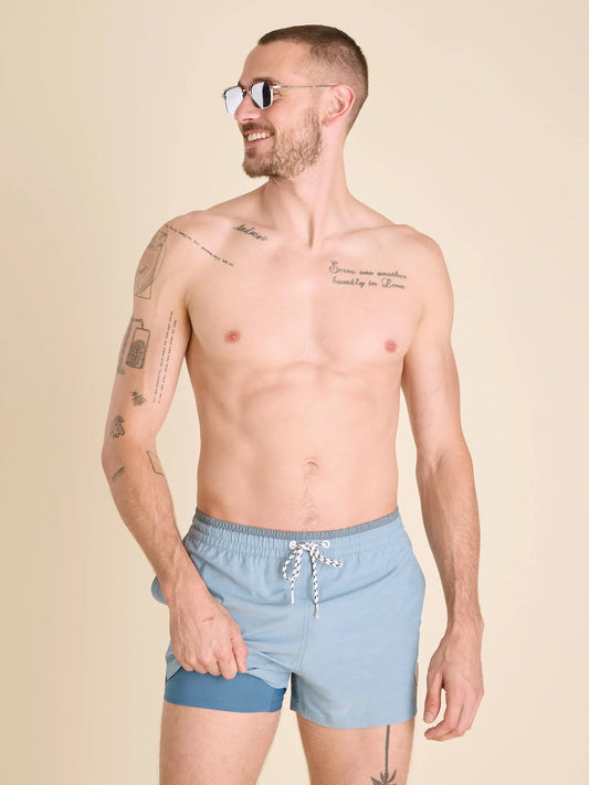 The Blue Horizons 4" (Classic Lined Swim Trunk)