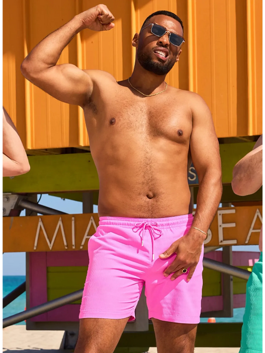 The Flamingo Fizzes 5.5" (Textured Lined Swim)