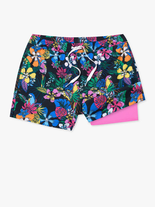 The Deep Florals (Boys Lined Swim Trunk)
