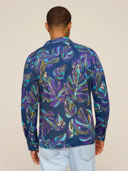 The Variegated (LS Rayon Sunday Shirt)- Purple