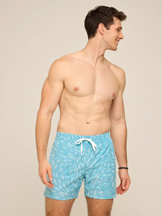 The Turquoise Tides 5.5" (Classic Swim Trunk)