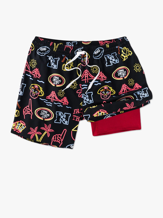 The Neon 49ers 5.5" (NFL Classic Lined Swim Trunks)