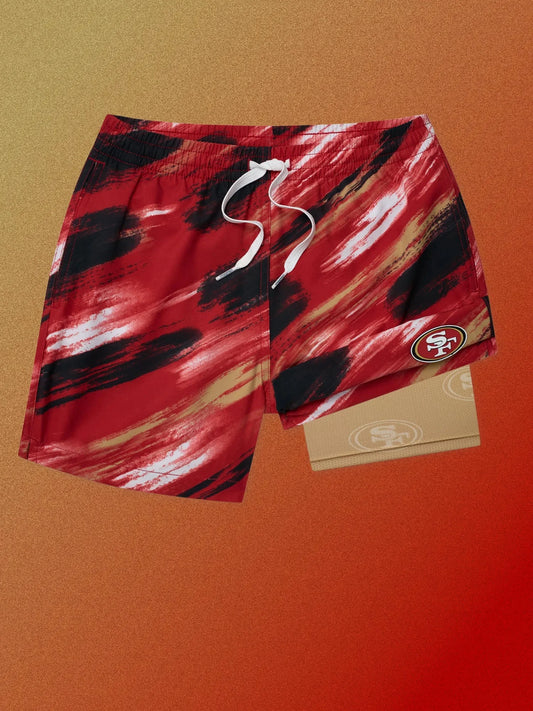 The Color Blitz 49ers (Boys Lined Swim Trunk)