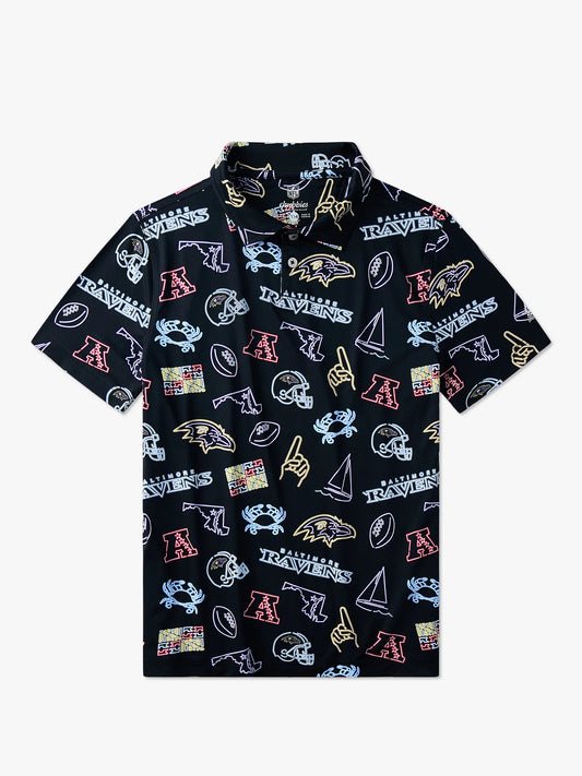 The Neon Ravens (NFL Boys Performance Polo)