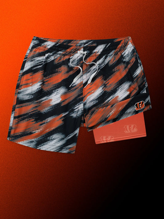 The Color Blitz Bengals 5.5" (Classic Lined Swim Trunk)