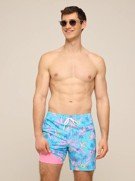 The Flock Parties 7" (Classic Lined Swim Trunk)