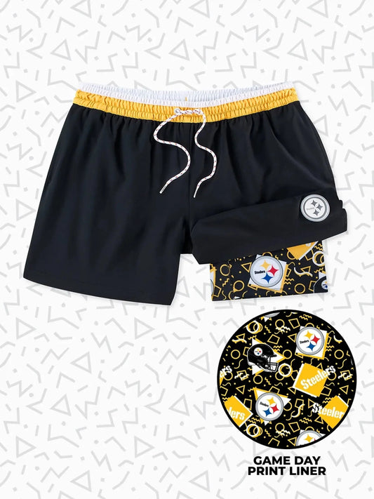 The Secret Steelers 5.5" (Classic Lined Swim Trunks)