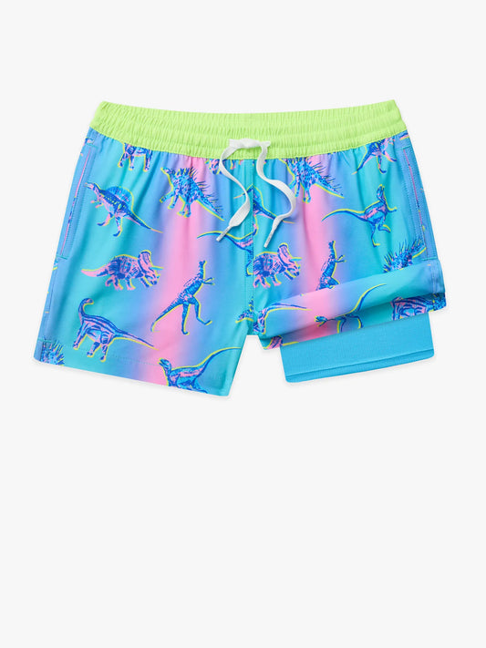 The Dino Delights (Boys Lined Swim Trunk- Magic)