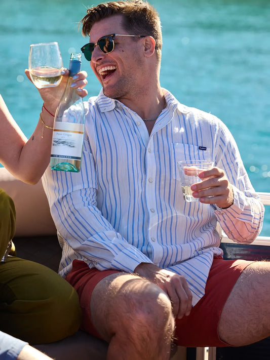 The Barnwood (LS Resort Weave Friday Shirt)- White
