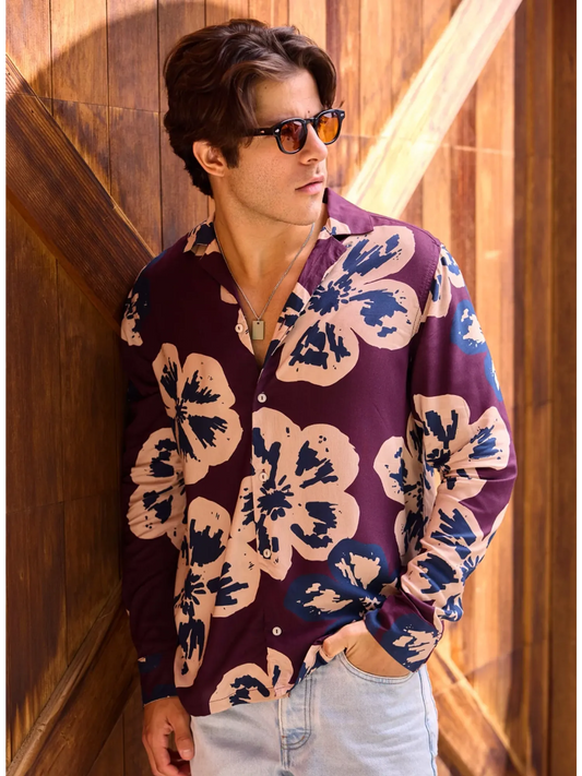 The Berry Botanica (LS Rayon Sunday Shirt)