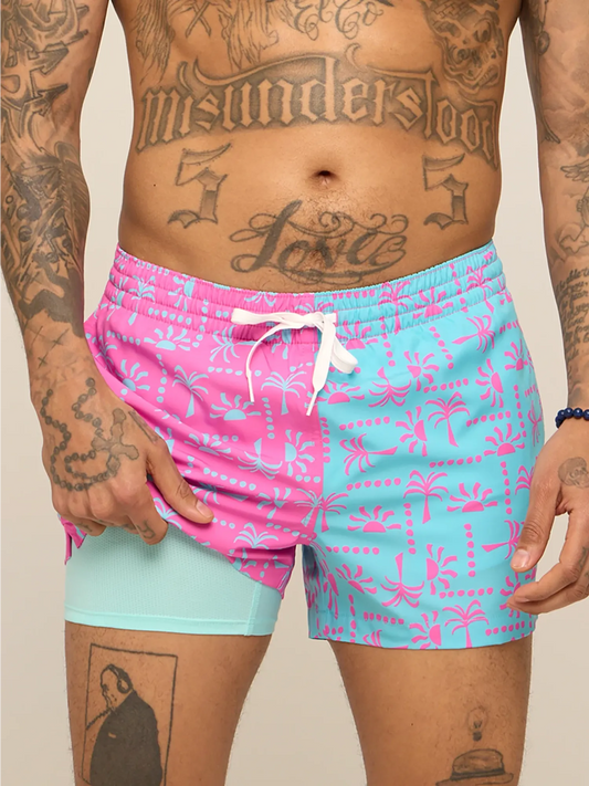 The Pacific Grids 4" (Classic Lined Swim Trunk)