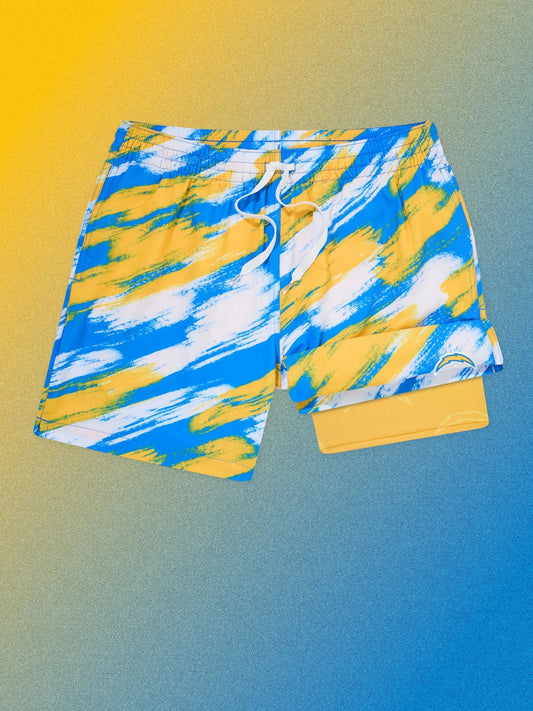 The Color Blitz Chargers 5.5" (Classic Lined Swim Trunk)