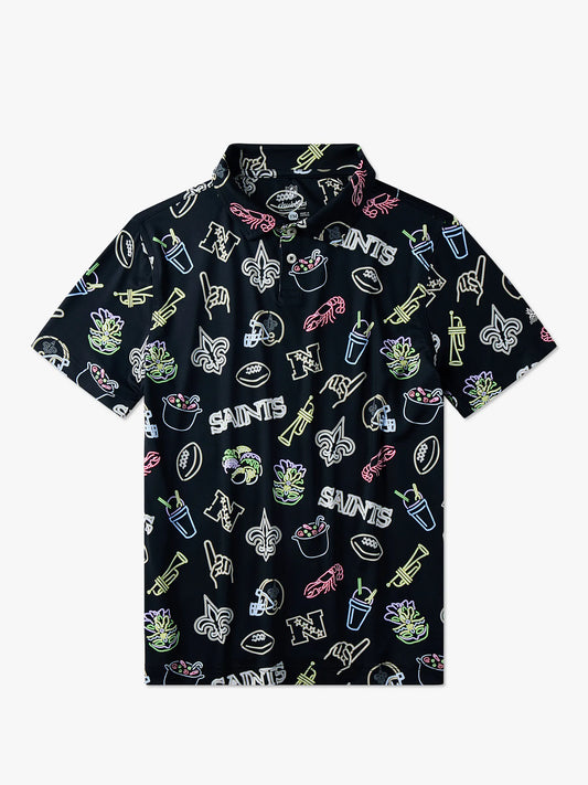 The Neon Saints (NFL Boys Performance Polo)