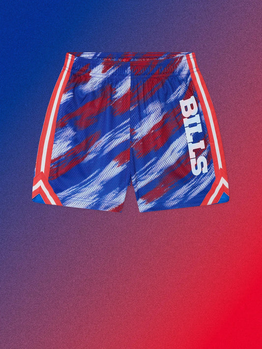 The Color Blitz Bills (Boys Mesh Shorts)