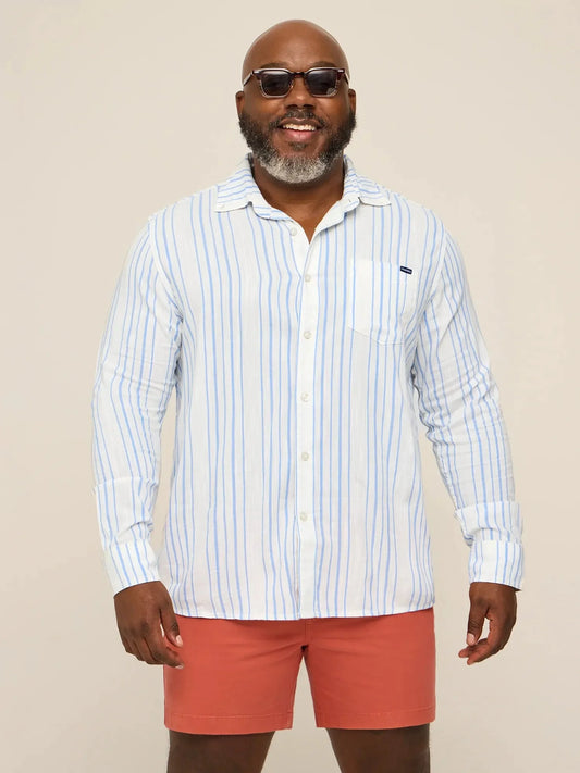The Barnwood (LS Resort Weave Friday Shirt)- White