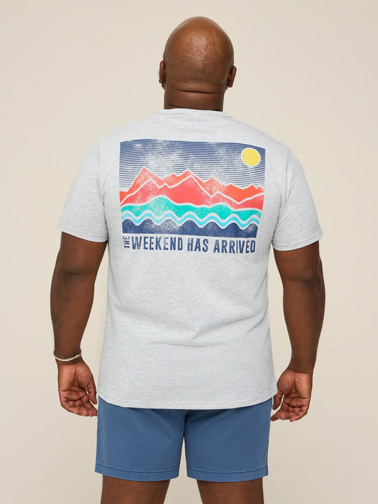 The Look At That View (Non Pocket Graphic T-Shirt)- Light Gray