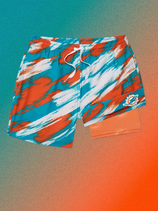 The Color Blitz Dolphins (Boys Lined Swim Trunk)