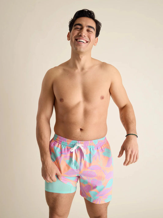 The Posh Palms 5.5" (Classic Lined Swim Trunk)
