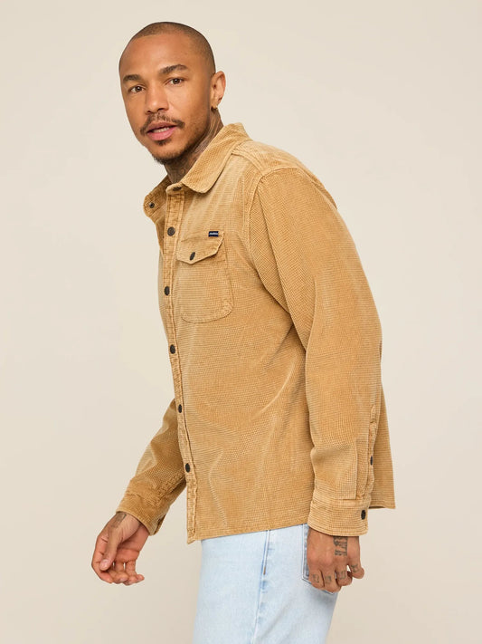 The Sandstone (LS Waffle Cord Friday Shirt)