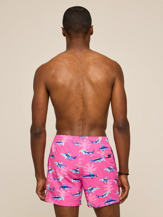 The Great Pink Sharks 5.5" (Classic Swim Trunk)