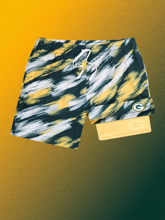 The Color Blitz Packers 5.5" (Classic Lined Swim Trunk)