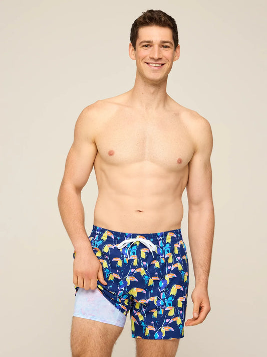 The Toucan Play At That Games 5.5" (Classic Lined Swim Trunk)