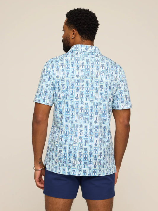 The Miami Mosaic (Performance Polo)- Blue
