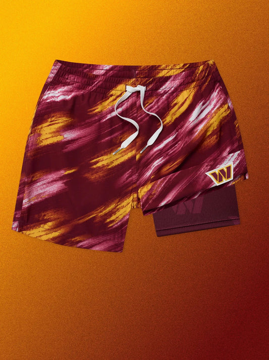 The Color Blitz Commanders (Boys Lined Swim Trunk)