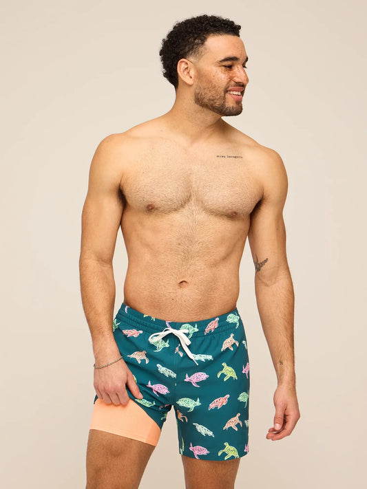 The Turtally Awesomes 5.5" (Classic Lined Swim Trunk)