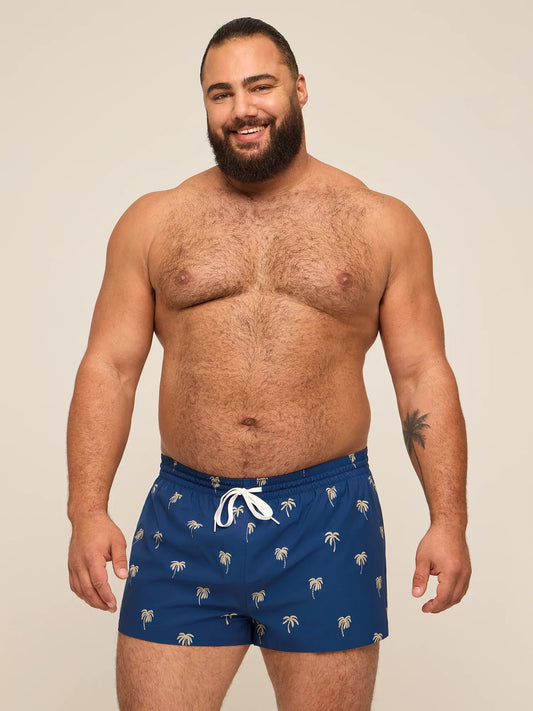 The Midnight Palms 2" (Classic Lined Swim Trunk)