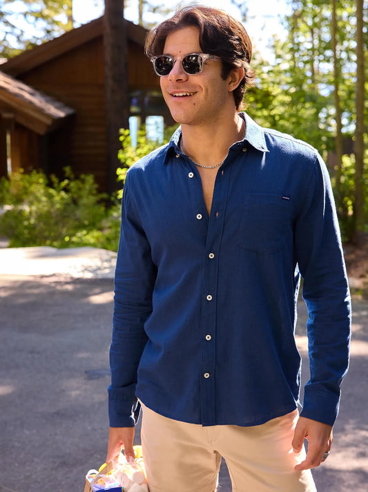 The Midnight Marine (LS Resort Weave Friday Shirt)