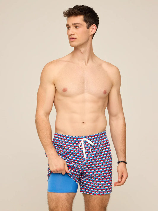 The Blue Ridge Bliss 5.5" (Classic Lined Swim Trunk)