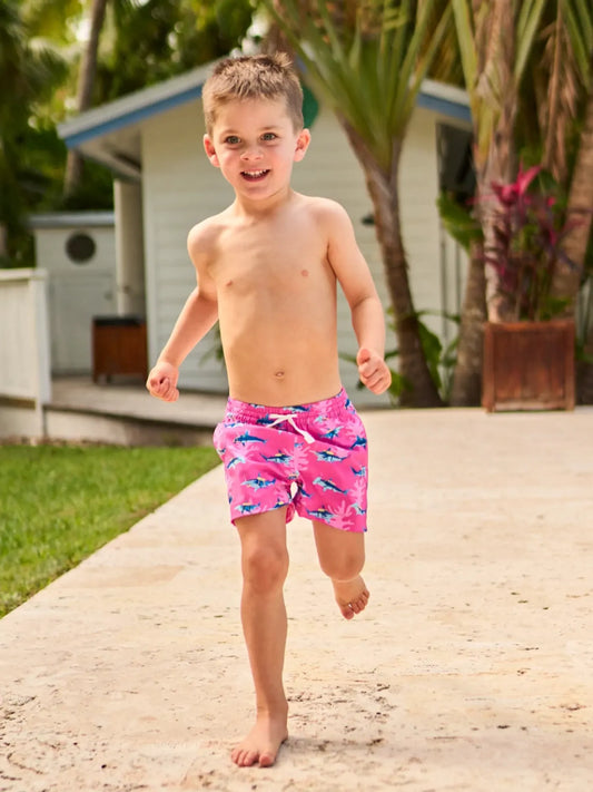 The Lil Great Pink Shark (Toddler Swim Trunk)
