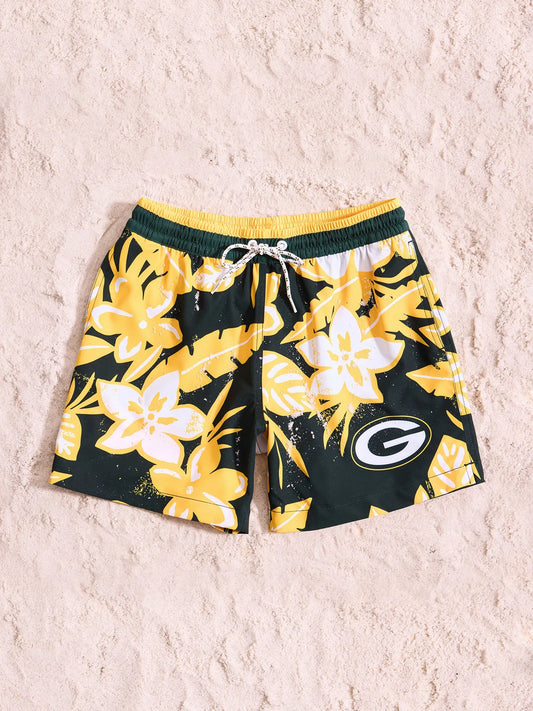 The Packers Deep End Zones 5.5" (Classic Lined Swim Trunk)