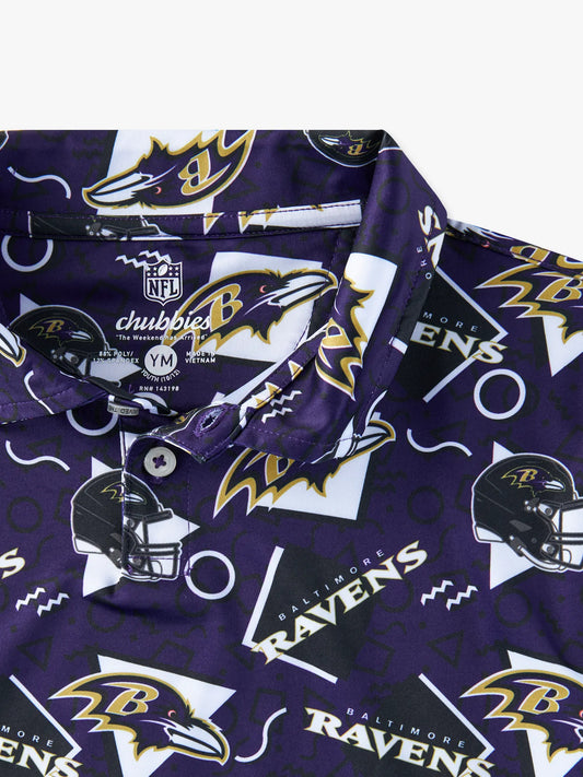 The Ravens Game Day Fit (Boys Performance Polo)