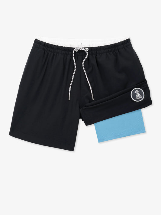 The Capes 5.5" (Classic Lined Swim Trunk) - blue liner