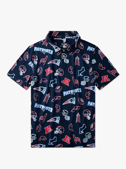 The Neon Patriots (NFL Boys Performance Polo)