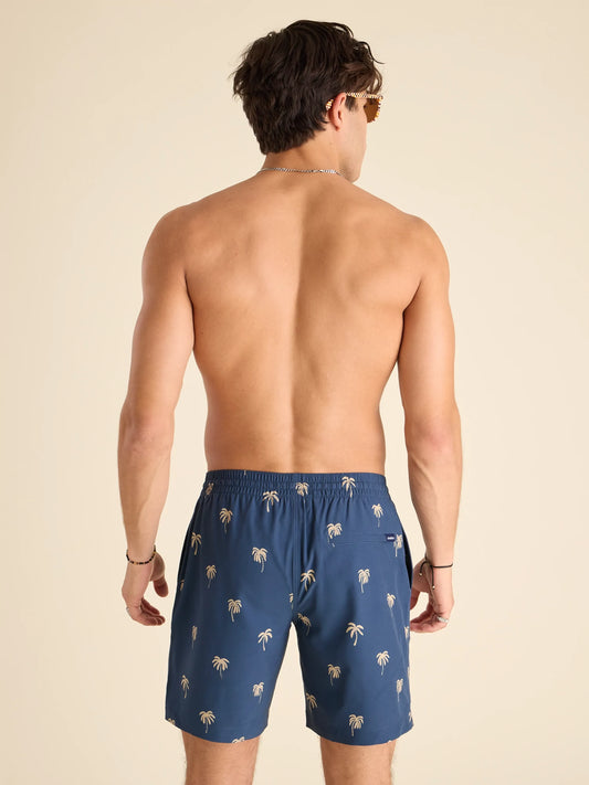 The Midnight Palms 7" (Classic Lined Swim Trunk)