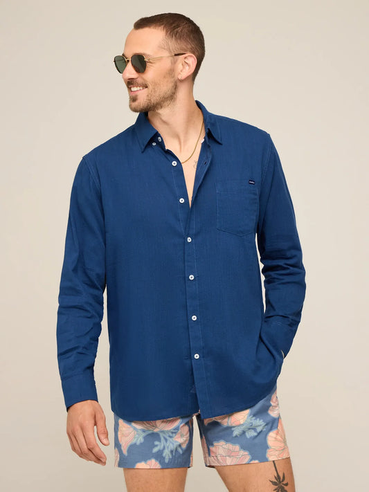 The Midnight Marine (LS Resort Weave Friday Shirt)
