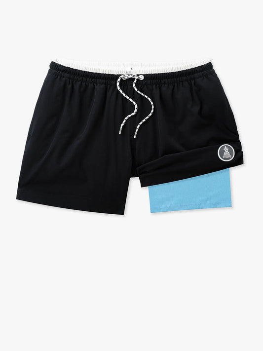 The Capes 4" (Classic Lined Swim Trunk) - blue liner