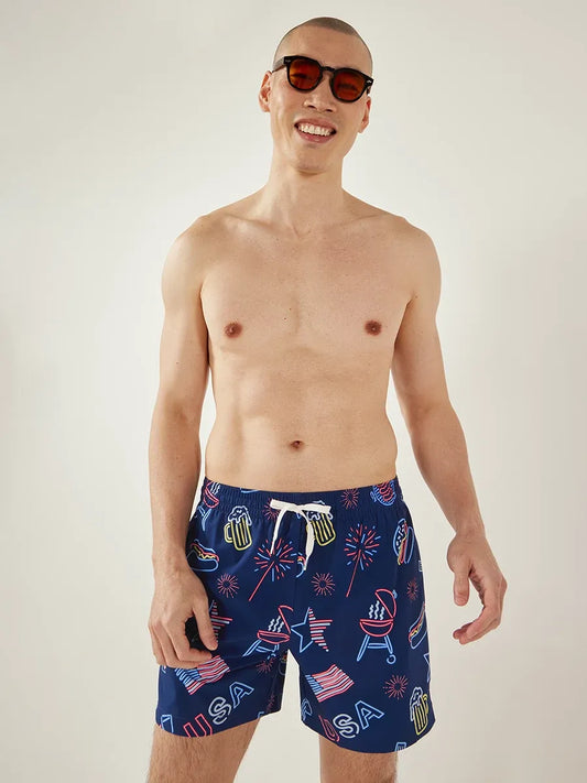The Patriotic Lights 5.5" (Classic Swim Trunk)