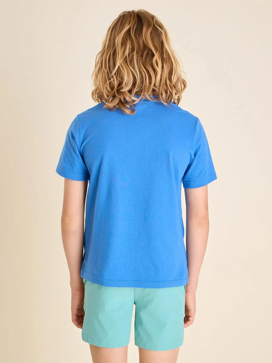 The Cool Rooster (Boys Non Pocket T-Shirt) - Royal Blue